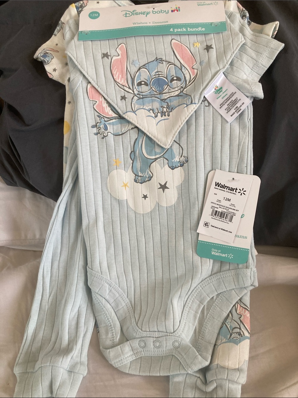 Disney  Stitch Bodysuit Jogger Bid Set